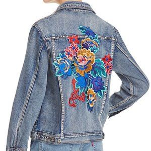SUNSET & SPRING EMBROIDERED DENIM JACKET NEW